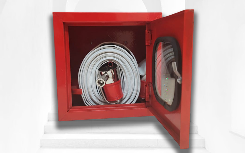 Single Door Fire Hose Box