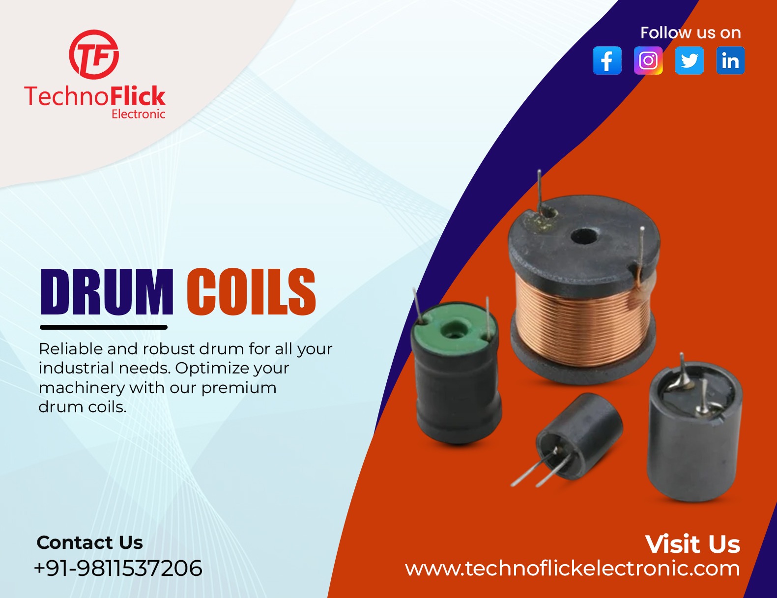 Drum Coil Inductor Dealer in Delhi NCR: TechnoFlick Electronic