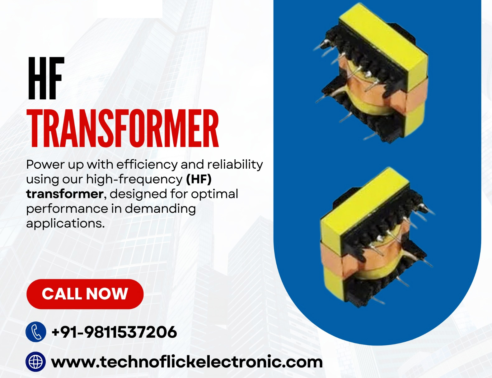 HF Transformer manufacturer in Delhi NCR: TechnoFlick Electronic