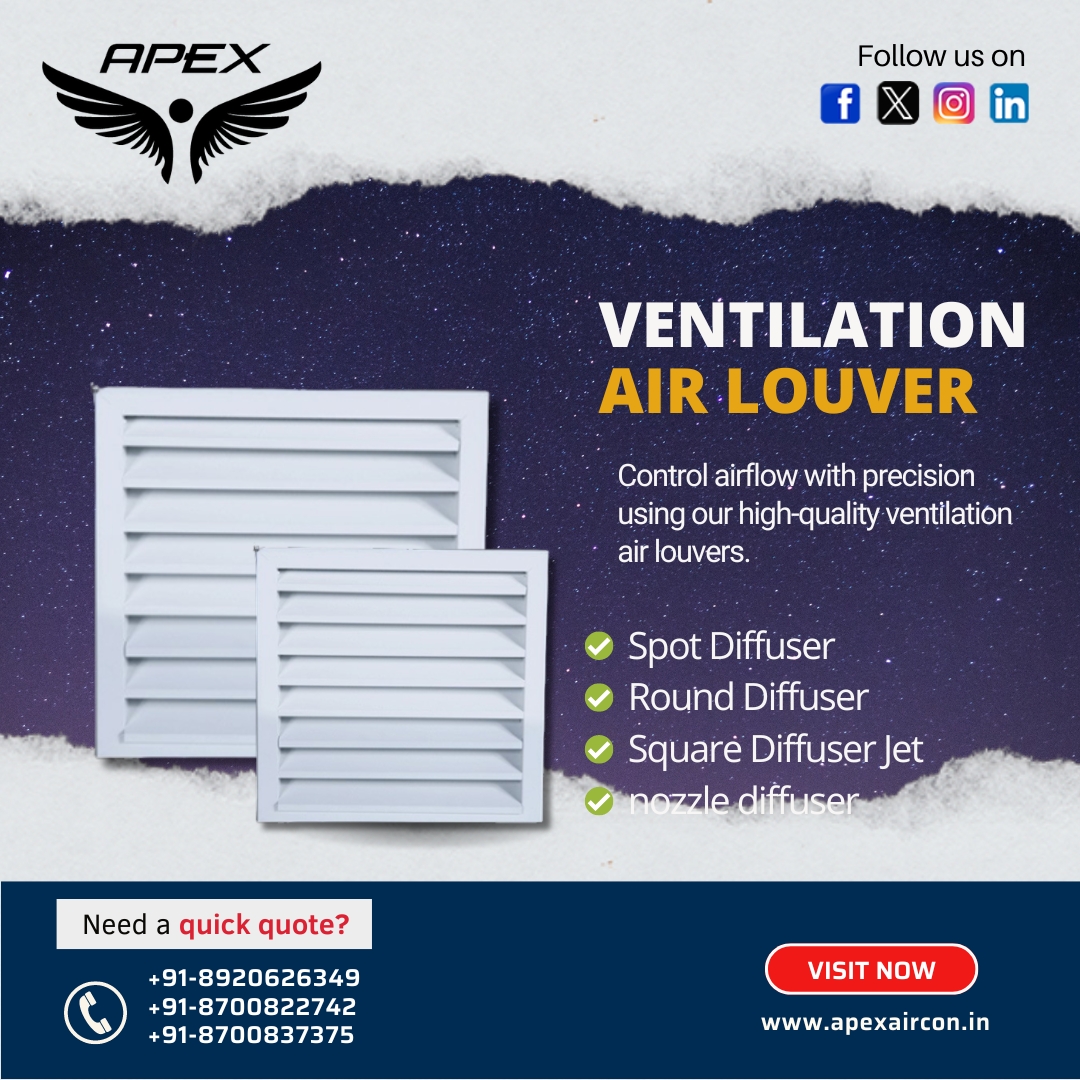 Top Ventilation Air Louver Manufacturer and Supplier in Ghaziabad | Apex Aircon