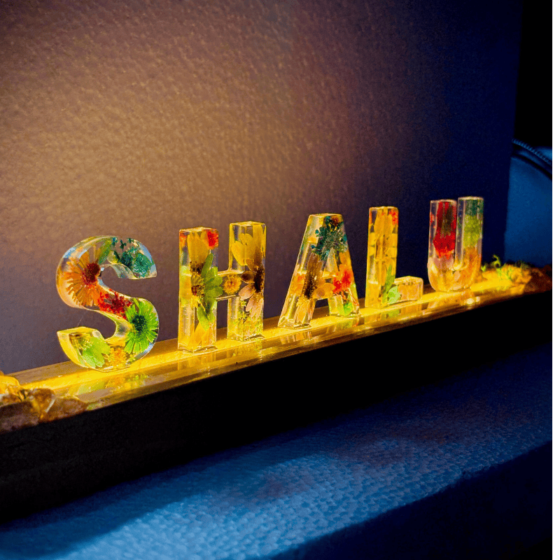 Custom LED Resin Name Stand