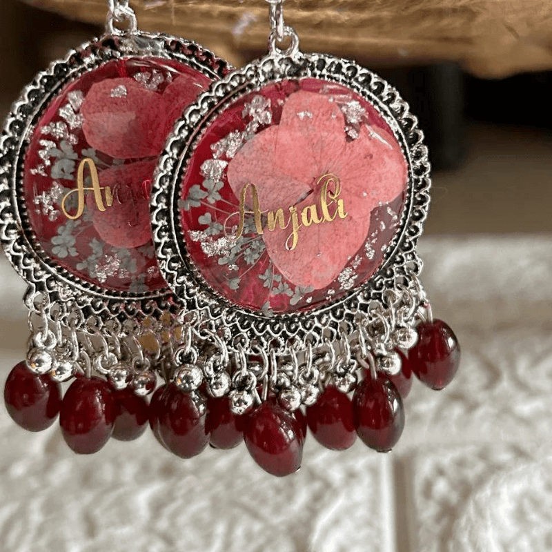 Custom Name Resin Jhumke