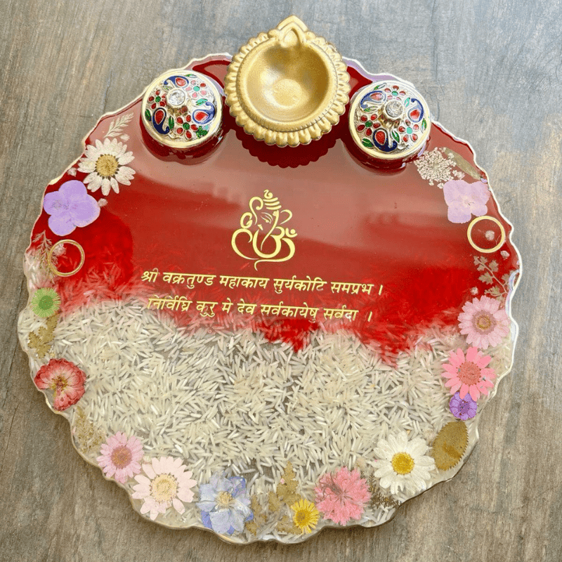 Custom Resin Pooja Thali