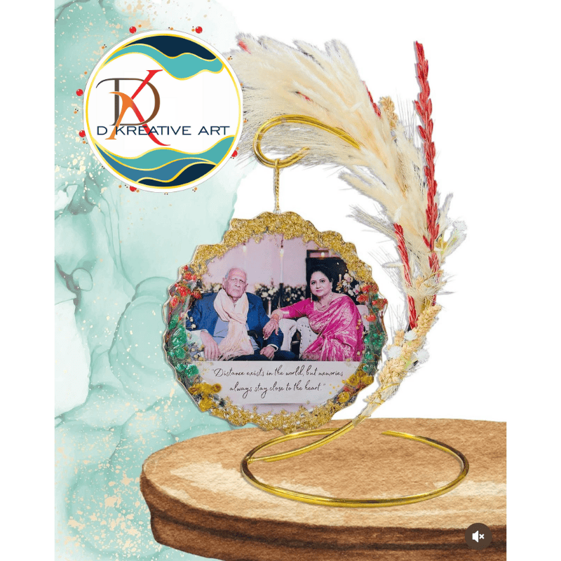 Double-Sided Hanging Resin Photo Frame