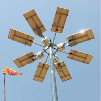 100W Solar Highmast Lighting System