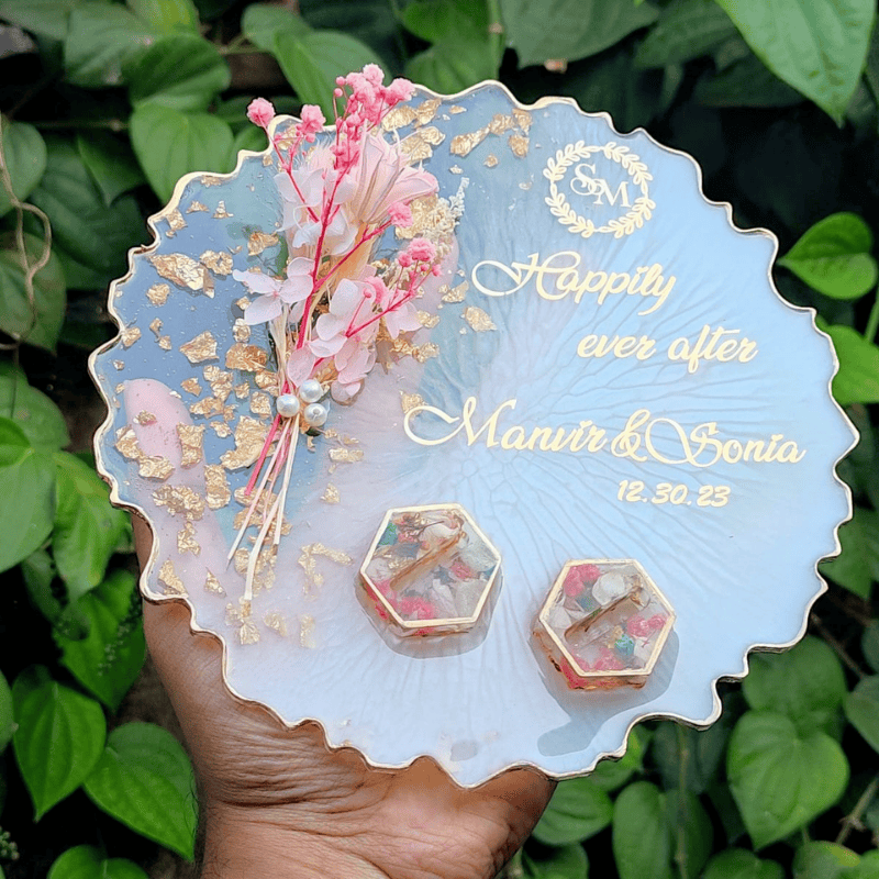 Floral Resin Ring Holder
