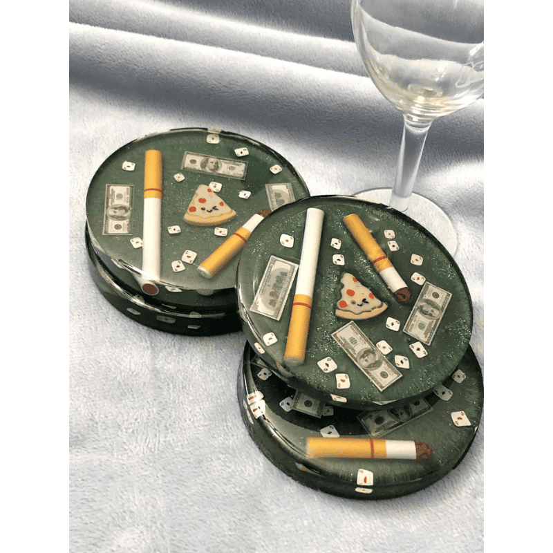 Vegas Vibes Resin Coaster Set